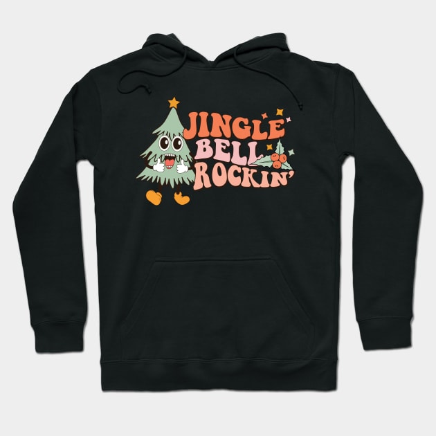 Funny Jingle Rocking Bell Cranky Christmas Tree Ugly Xmas Sweater Hoodie by BadDesignCo